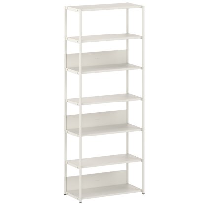 Unit Regal Stahl, 215 cm , Offen, Creme weiß