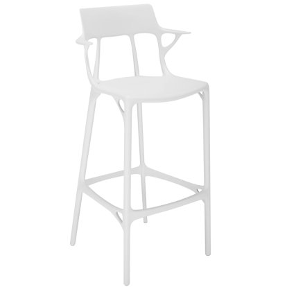 A.I. Barhocker Recycled, 75 cm, Weiß