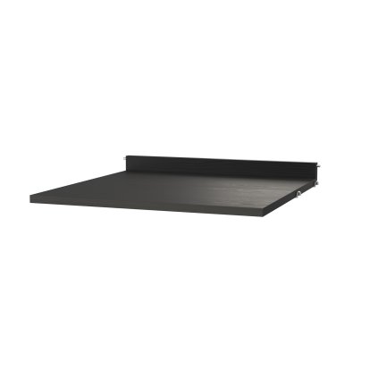 String System Schreibtischplatte, Eschefurnier schwarz, B 58 cm x T 58 cm