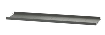 String System Metallboden, 78 x 20 cm, Kante niedrig, Dunkelgrau