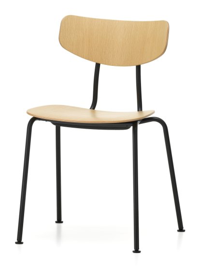 Moca Stuhl, Eiche natur, Pulverbeschichtet basic dark