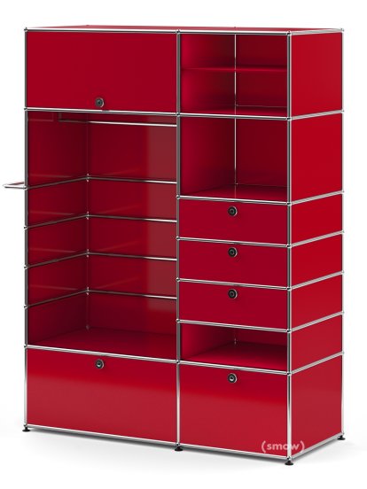 USM Haller Garderobenschrank Typ 2, USM rubinrot
