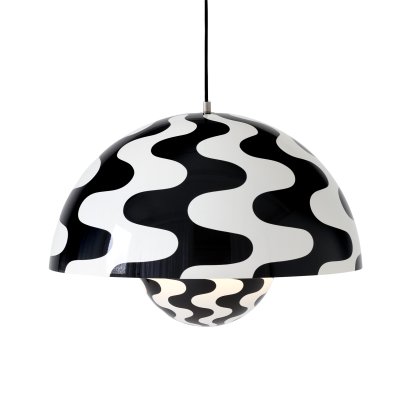 Flowerpot VP2 Pendelleuchte, Black/white