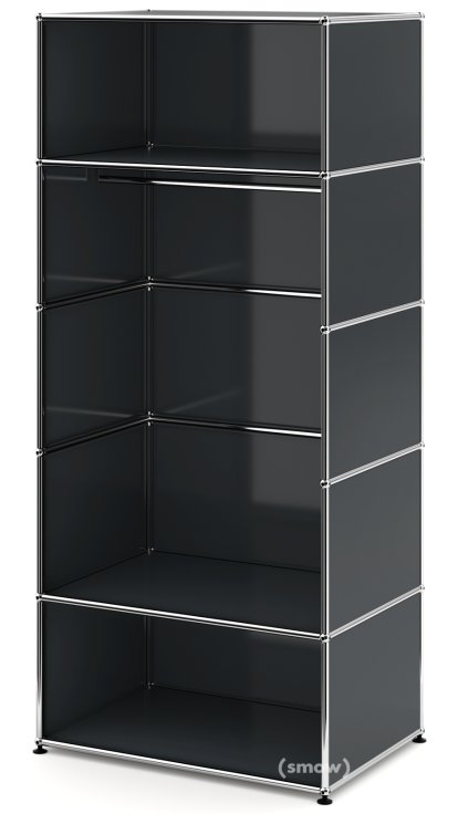 USM Haller Garderobe M mit Kleiderstange Typ 2, Anthrazitgrau RAL 7016