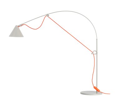 Ayno S Tischleuchte, Seidengrau, Orange, 2700 K