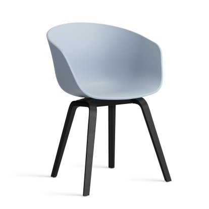 About A Chair AAC 22 Armlehnstuhl, Slate blue 2.0, Eiche schwarz lackiert