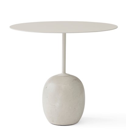 Lato Beistelltisch LN8 / LN9, Oval (L 50 x B 40 cm), Ivory / Crema Diva Marmor