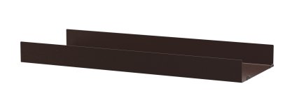 String System Metallboden, 78 x 30 cm, Kante hoch, Dunkelbraun