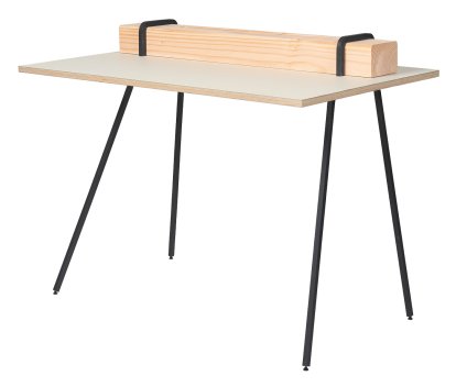 Kurt Sekretär, Linoleum hellbeige, Douglasie unbehandelt
