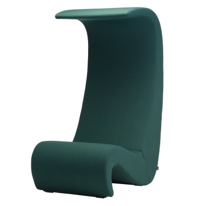 Amoebe Highback Loungesessel, Stoff Volo, forest