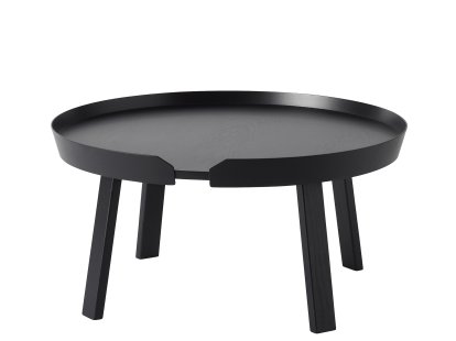 Around Couchtisch, Groß (H 36 x Ø 72 cm), Esche schwarz