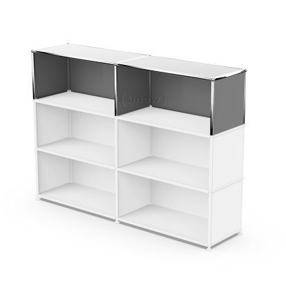 USM Haller Anbaupaket Vertikal 2, Mittelgrau RAL 7005, 35 cm