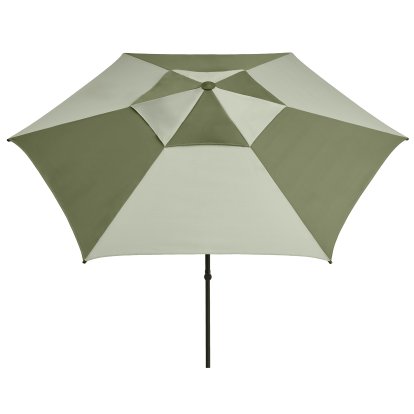 Terrazza Sonnenschirm Hexagon, Green / Dark green, Ohne Sonnenschirmständer