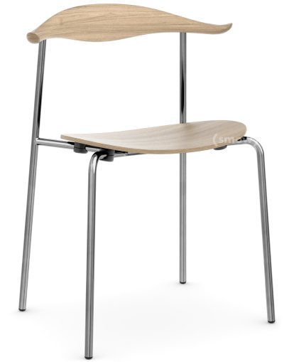 CH88T Stuhl, Edelstahl, Eiche geseift