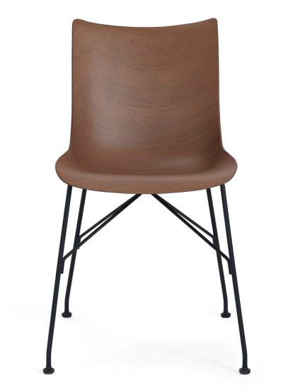 P/Wood Stuhl, Buche dunkel, Schwarz lackiert