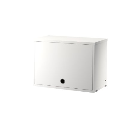 String System Schrankelement mit Klapptür, B 58 cm / Weiß