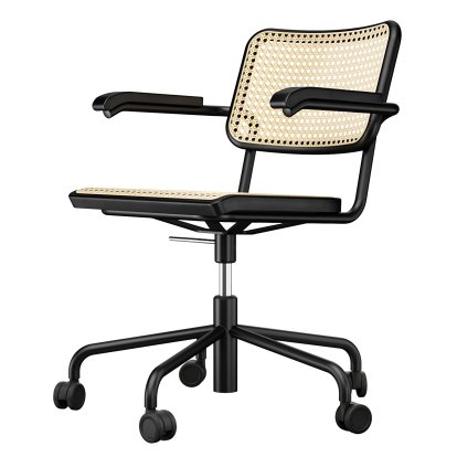 S 64 VDR Atelier, Tiefschwarz (RAL 9005), Buche gebeizt schwarz / natur