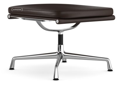 Soft Pad Chair EA 223, Untergestell verchromt, Leder Premium F kastanie, Plano braun