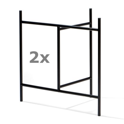 Eiermann 3 Tischbock (2er Set), 58 cm, 29 cm, Schwarz