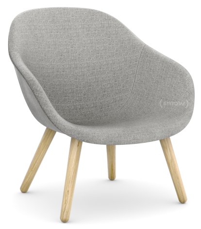 About A Lounge Chair Low AAL 82 Loungestuhl, Hallingdal 116 - warmgrau, Eiche lackiert, Ohne Sitzkissen