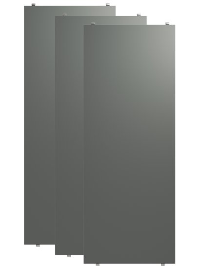 String System Regalböden (3er Pack), 78 x 30 cm, Dunkelgrau lackiert