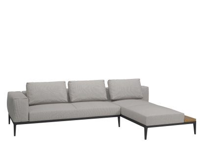 Grid Lounge Sofa, Armlehne links, Seagull, Ohne Schutzhülle