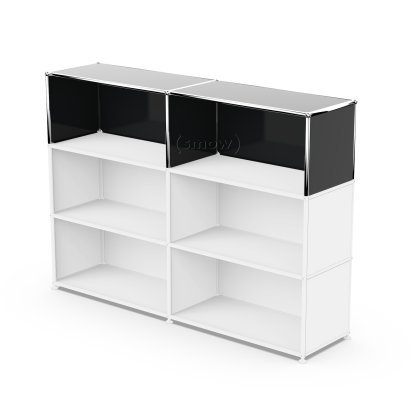 USM Haller Anbaupaket Vertikal 2, Graphitschwarz RAL 9011, 35 cm