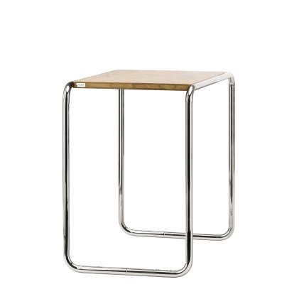 Satztisch B 9 Pure Materials, B 9c (H 55 x B 59 cm), Eiche geölt, Verchromt